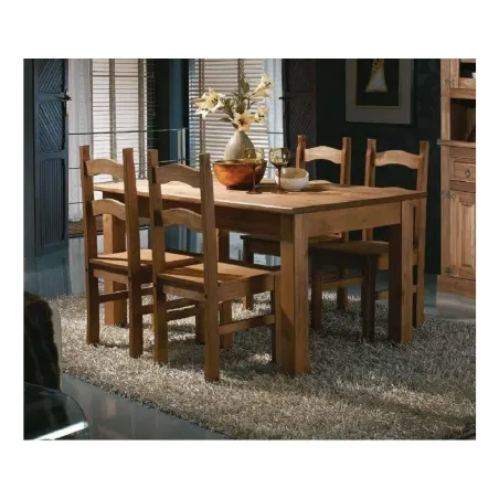 Comedor completo rústico miel cera