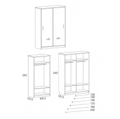 Armario corredera varias medidas altura 240 2