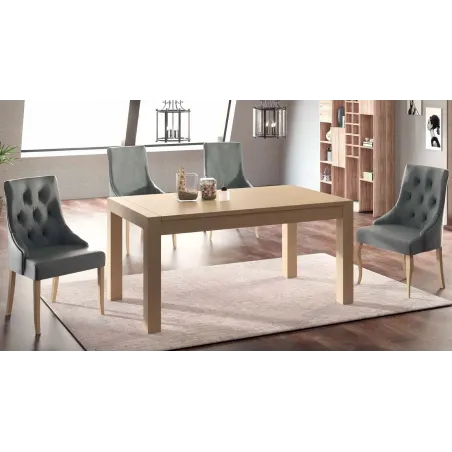 MESA COMEDOR EXTENSIBLE CARRO EN MADERA