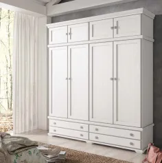 Armario Maya con altillo diseño clásico contemporáneo madera maciza