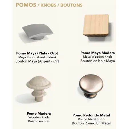 Armario Maya con altillo diseño clásico contemporáneo madera maciza