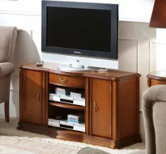 MUEBLE TV DISEÑO CLASICO MADERA CEREZO 120 CM. IVRY