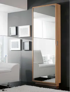Entradita zapatero con puerta y espejo 74