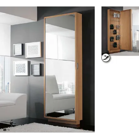 Entradita zapatero con puerta y espejo 74