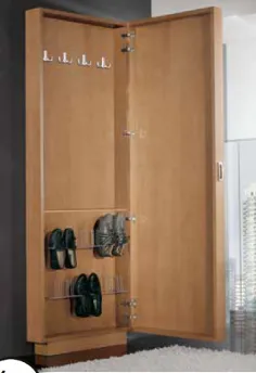 Entradita zapatero y perchero con puerta y espejo 74