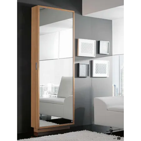 Entradita zapatero y perchero con puerta y espejo 74