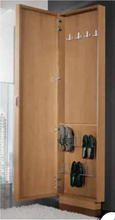 Entradita zapatero y perchero con puerta y espejo 53