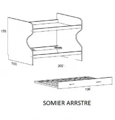 CAMA COMPACTA altura 72cm. 2