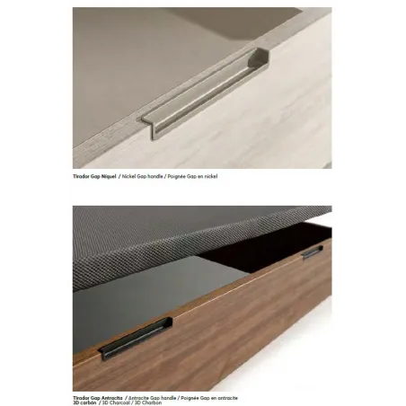 Canapé Gap mixto gemelar con cajones de freno matrimonio