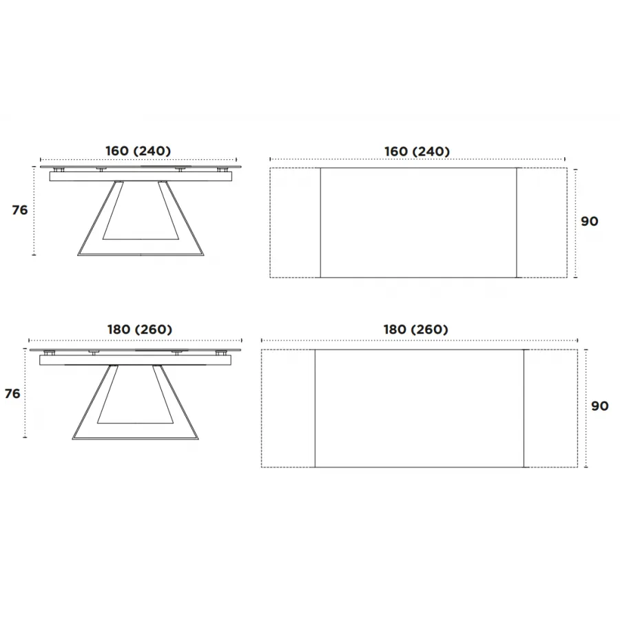 Mesa Jasper extensible en Muebles Guadalhorce