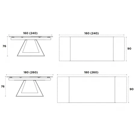 Mesa Jasper extensible en Muebles Guadalhorce