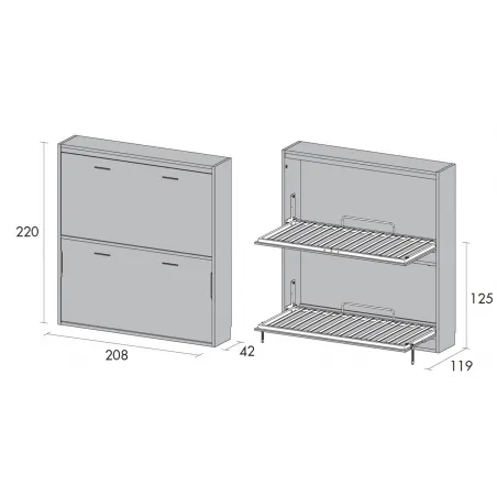 Litera abatible con escritorio en Mueblesguadalhorce.es