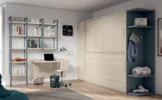 Cama abatible con escritorio y armario en MuebleDescanso El Viso Málaga 2