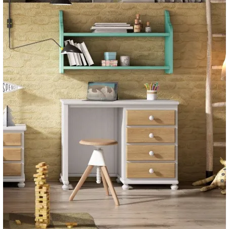 Mesa de estudio de madera maciza