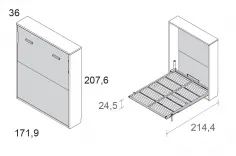 Cama 150x190 vertical f36 2