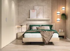 Composición con armarios tapizada