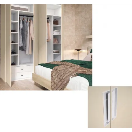 Composición con armarios tapizada