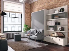 Cama abatible vertical con sofá f43