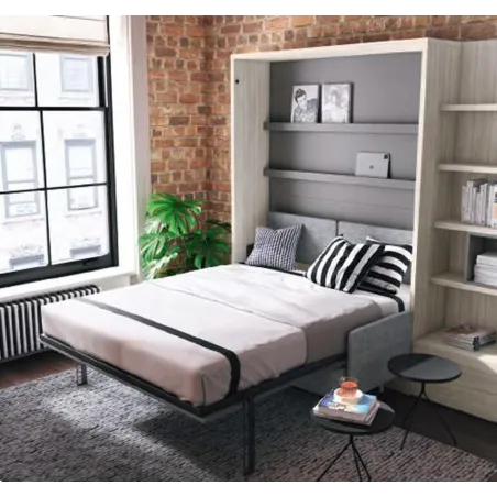 Cama abatible vertical con sofá f43