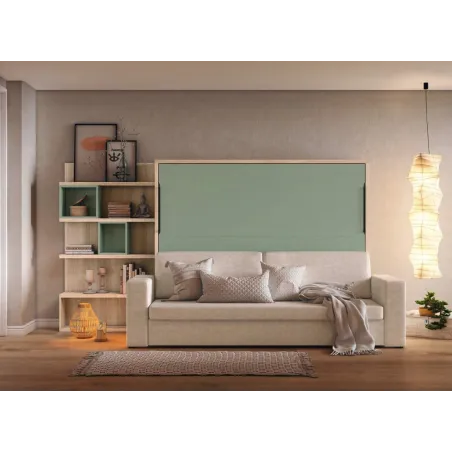 Cama abatible horizontal con sofá f43