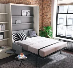 Cama abatible vertical con sofá f43