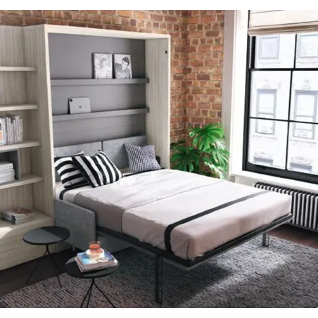 Cama abatible vertical con sofá f43