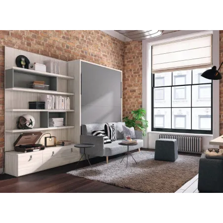 Cama abatible vertical con sofá f43