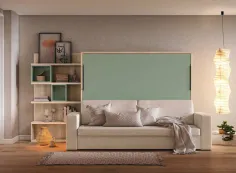 Cama abatible horizontal con sofá f43 2