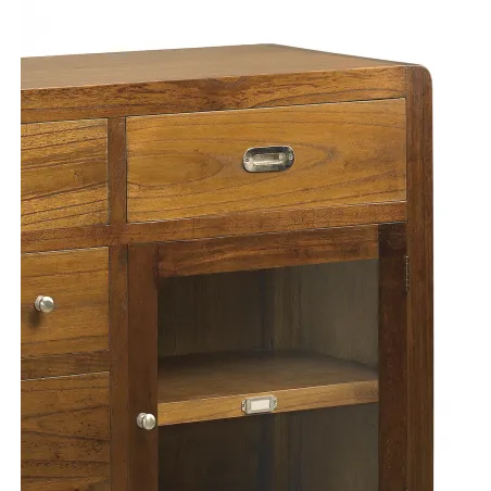 BUFET FLASH 3+4 CAJONES 2 PUERTAS en madera mindi