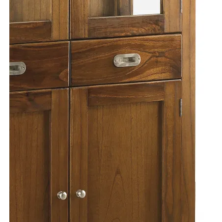 VITRINA FLASH 2 CAJONES 2+2 PUERTAS 2 ESTANTES en madera mindi