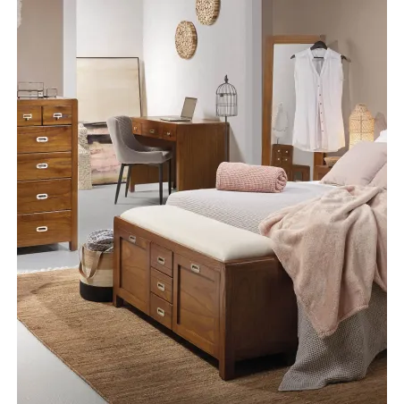 ZAPATERO FLASH 2 CAJONES 2 PUERTAS ABATIBLES en madera mindi