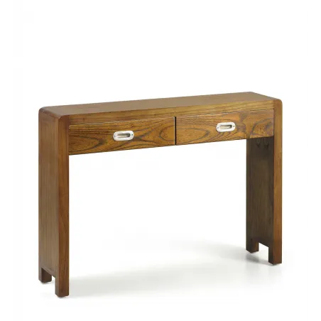 CONSOLA FLASH 2 CAJONES en madera mindi