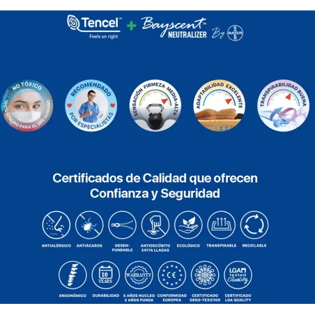 Colchón Plus Salute Visco Bayscent