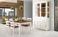 MESA COMEDOR EXTENSIBLE GRUPO SEYS AGUJADA