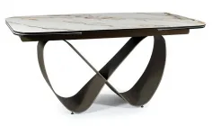 Mesa de comedor extensible porcelánico blanco Infinity 2