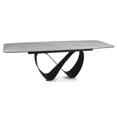 Mesa de comedor extensible porcelánico blanco Infinity