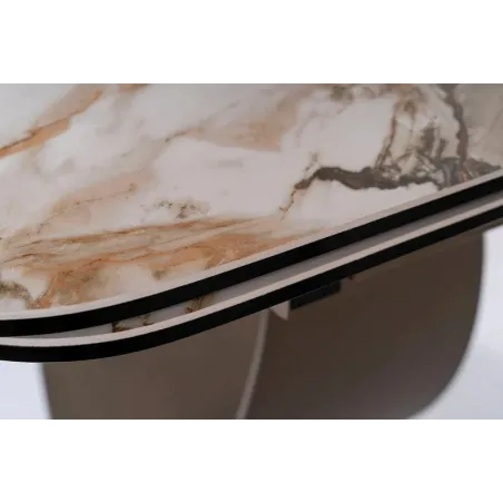 Mesa de comedor extensible porcelánico blanco Infinity