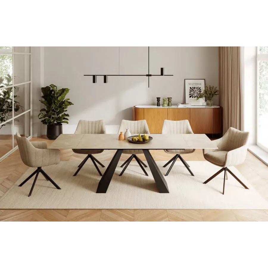 Mesa de comedor extensible keramik Eliot Cattelan en Mueblesguadalhorce.es