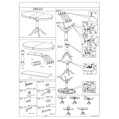 MESA DELLO EXTENSIBLE en mueblesguadalhorce.es