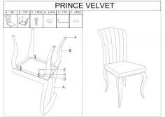 Silla Prince tapizado velvet negro en Mueblesguadalhorce.es 2