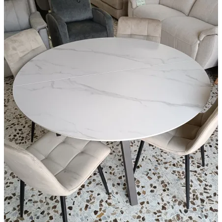 Mesa de comedor Linda redonda porcelánica