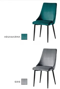 Silla tapizada metálica Penelope 2