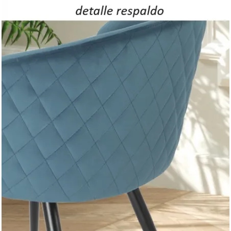 Silla tapizada metálica