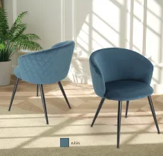 Sillón tapizada metálica Lido