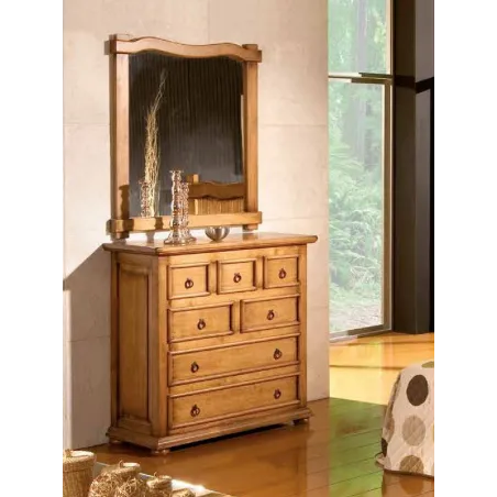 COMODA RUSTICA 4 CAJONES MADERA MACIZA