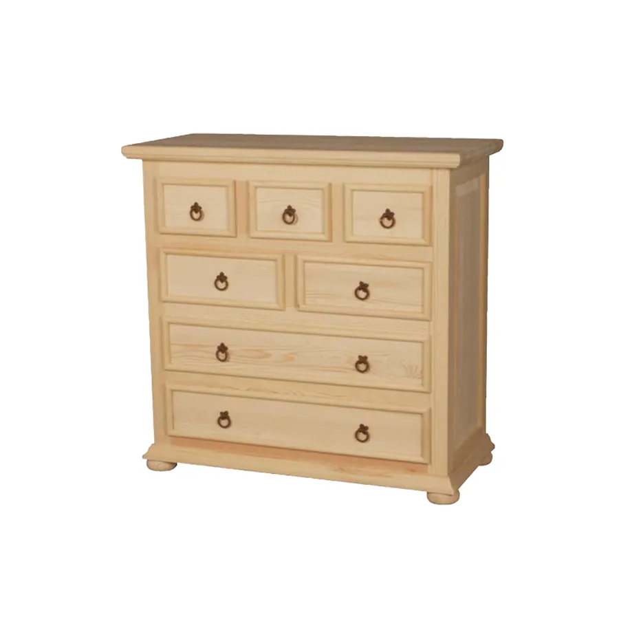 COMODA RUSTICA 4 CAJONES MADERA MACIZA