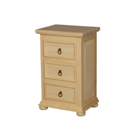 MESITA RUSTICA 3 CAJONES MADERA MACIZA