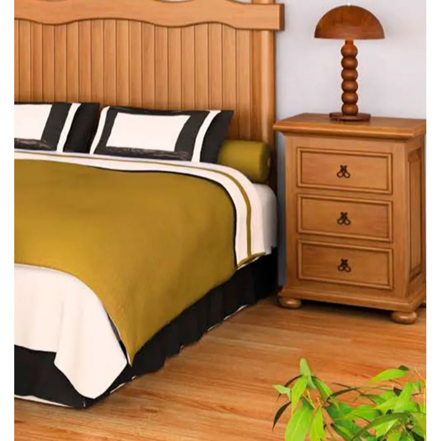 MESITA RUSTICA 3 CAJONES MADERA MACIZA