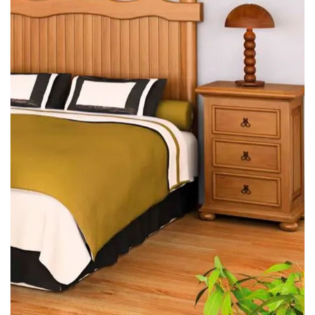 MESITA RUSTICA 3 CAJONES MADERA MACIZA