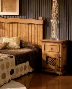 MESITA RUSTICA 1 CAJON 1 PUERTA MADERA MACIZA